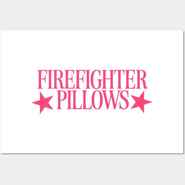 Firefighter Pillows Shirt Y2K Aesthetic Shirt Trendy Funny Tshirt Firefighter Wife Firefighter Girlfriend Y2k Wall Art by CamavIngora